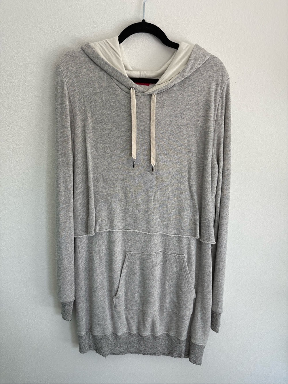 n:PHILANTHROPY Light Gray Hooded Sweatshirt Dress